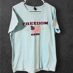 Freedom USA Light Blue Short Sleeve Tee